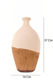 Aberto Design BK006 Maceta Decorativa de Cerámica Ecru